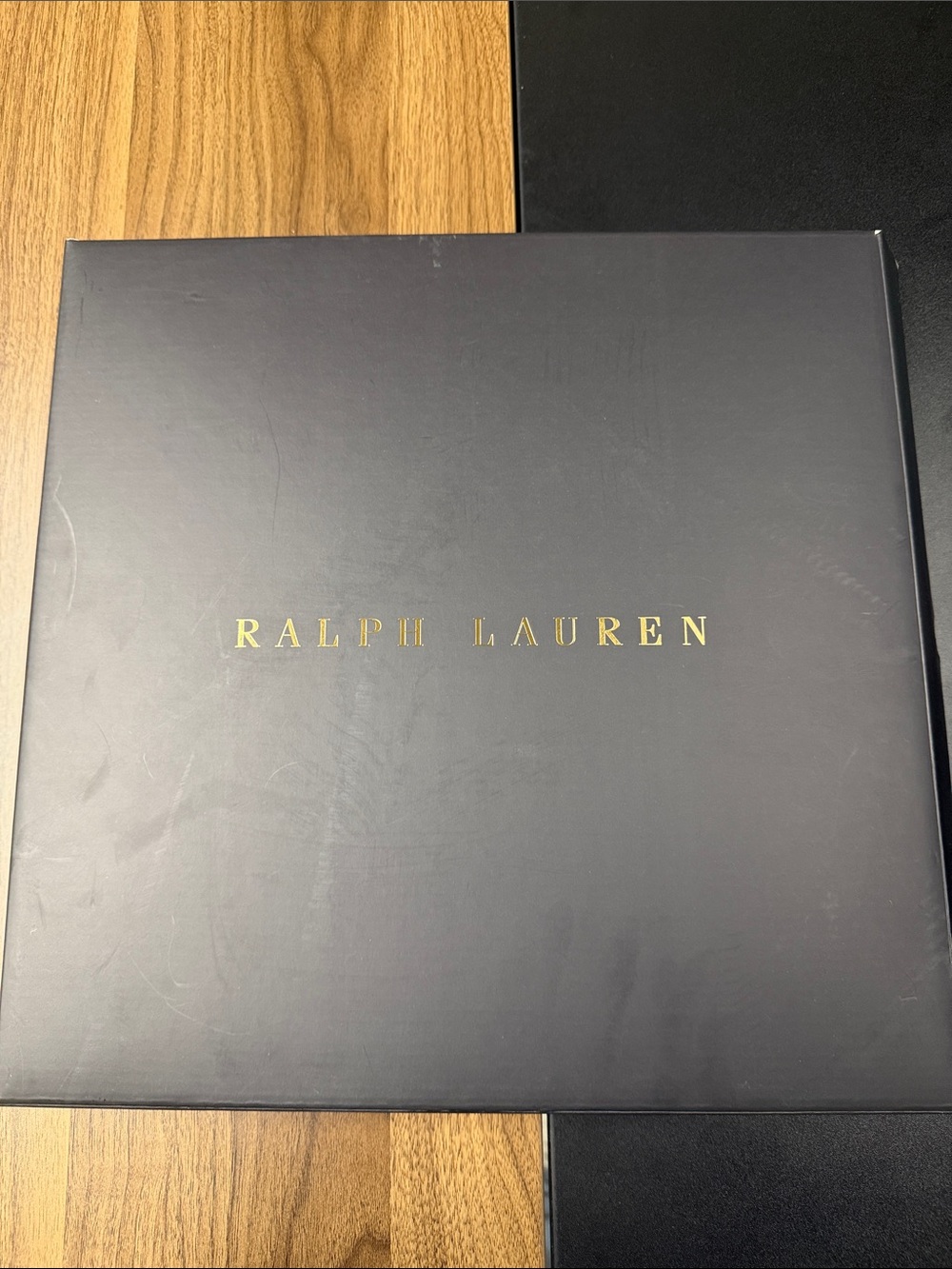 2 Ralph Lauren Midnight leather blue chargers